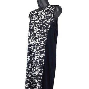 Peter Nygard Shift Dress Black & White Abstract